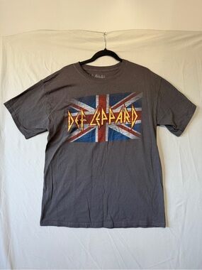 Def Leppard Vintage Jack Rock Band T-Shirt Size L Charcoal Grey Cotton British